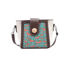 Strawberry Pattern Bucket Bag Set PU Leather Crossbody