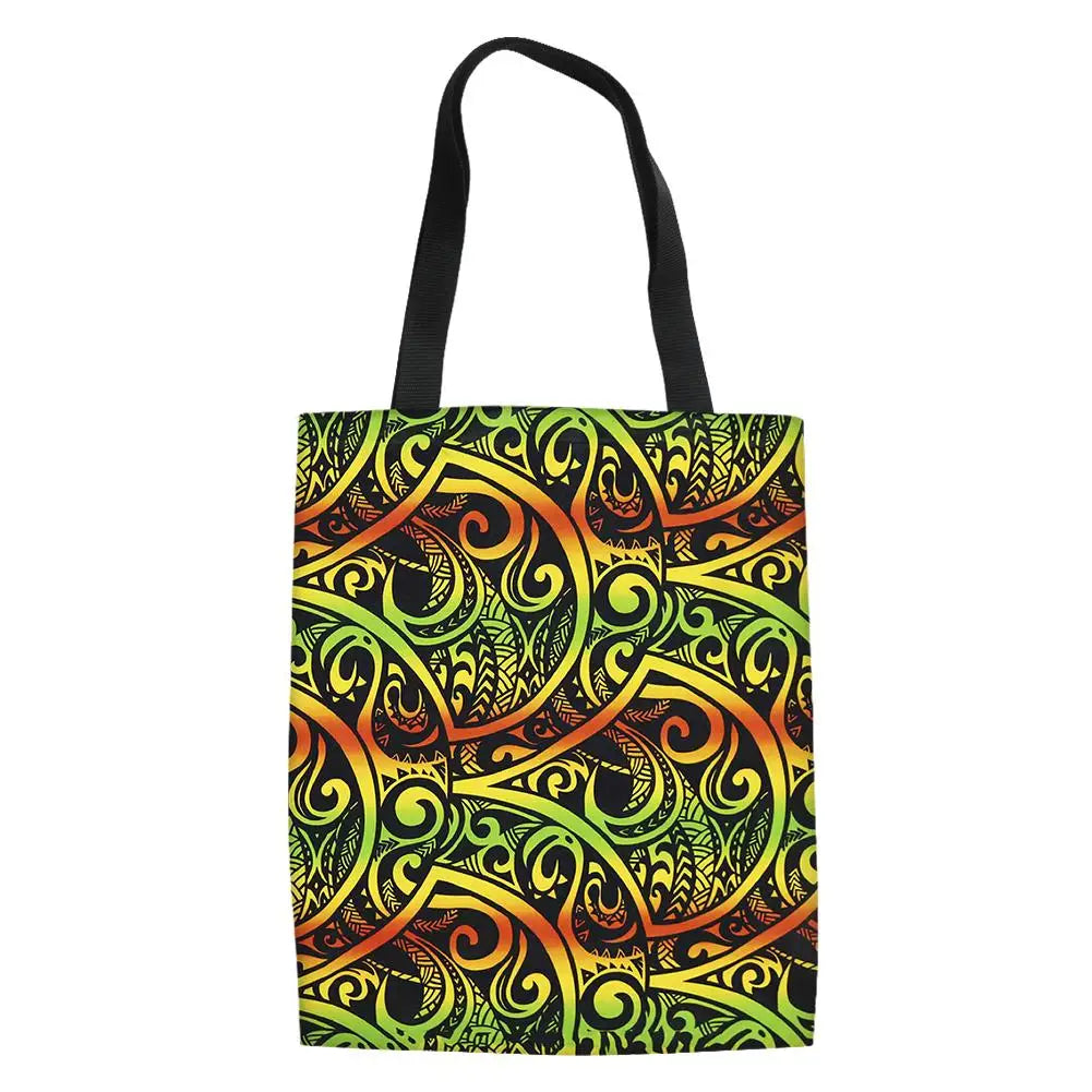2021 Tonga Art Canvas Bag For Girls Shopping Handbags Polynesian Portable Bag