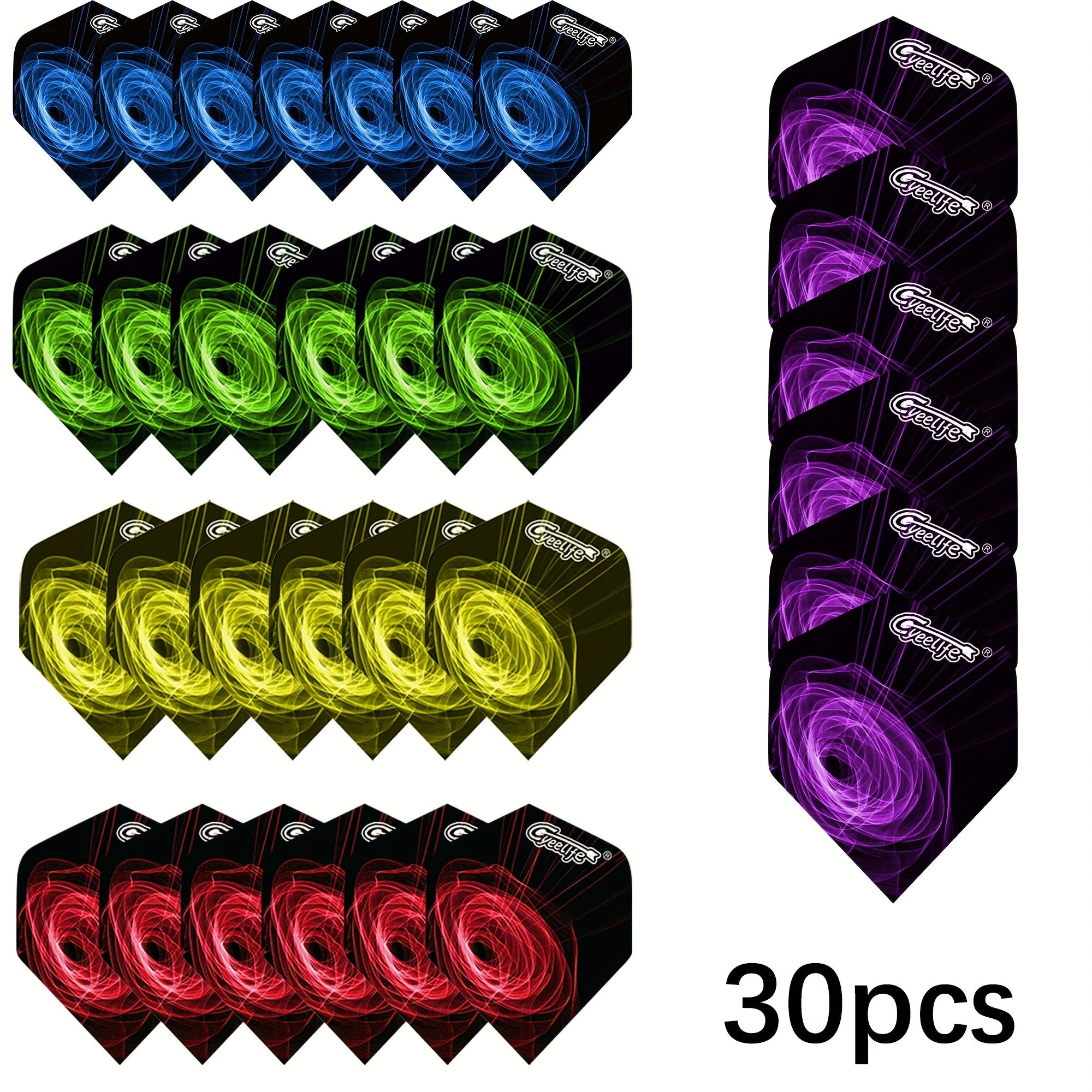 CyeeLife 30pcs PET Dart Tail Wings Dart Accessories