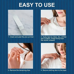 50pcs Double Sided Adhesive Clothes Sticker Anti naked Invisible Cloth Patches