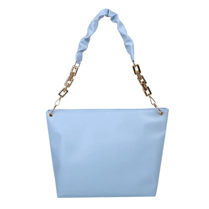 Autumn Lady Shoulder Bag Large Capacity Bucket Bag Casual Solid Handbag Crossbod