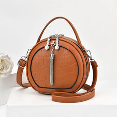 Autumn Handbag Women's Shoulder PU Small Round Bag
