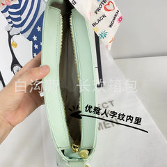 Autumn Female Crescent Bag Printed Letter Shoulder Bag Women Purse Handbags