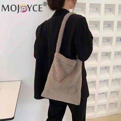 Plush Fluffy Fur Shoulder Bag Large Capacity Girls School Tote for Travel Work