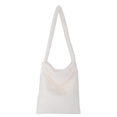 Plush Fluffy Fur Shoulder Bag Large Capacity Girls School Tote for Travel Work