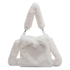 Plush Ladies Crossbody Bag Love Handbag Furry Women's Purse