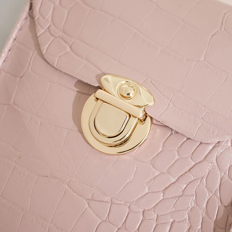 Crocodile Pattern Lock Female Bag - Autumn/Winter Version