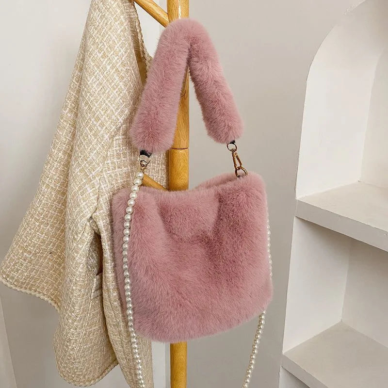 Women's Plush Shoulder Bag Fur Handbag