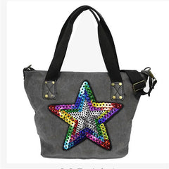 Vintage Canvas Shoulder Bag Women Travel Tote Multifunctional Bolsos