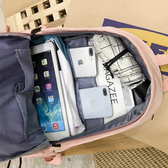 Women Backpack Shoulder Bag solid School Bag For Teenage Girl