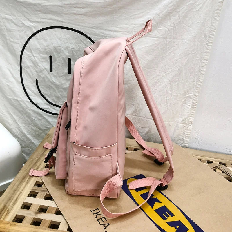 Women Backpack Shoulder Bag solid School Bag For Teenage Girl