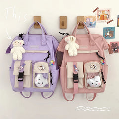 Waterproof High School Backpack for Girls Student Travel Rucksack
