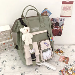 Waterproof High School Backpack for Girls Student Travel Rucksack