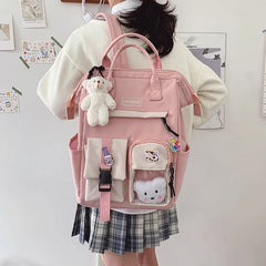 Waterproof High School Backpack for Girls Student Travel Rucksack