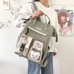 Waterproof High School Backpack for Girls Student Travel Rucksack