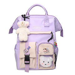 Waterproof High School Backpack for Girls Student Travel Rucksack