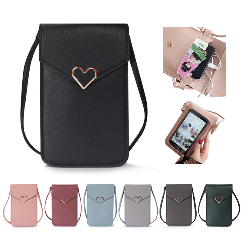 Women Touch Screen Cell Phone Purse Shoulder Strap Handbag