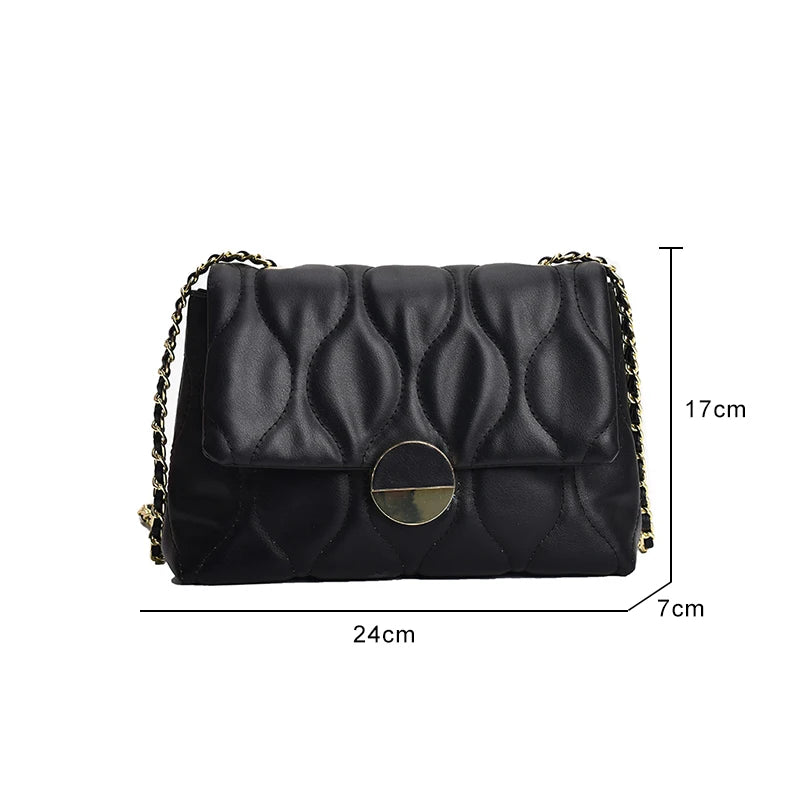 Women's PU Leather Messenger Bag with Adjustable Strap
