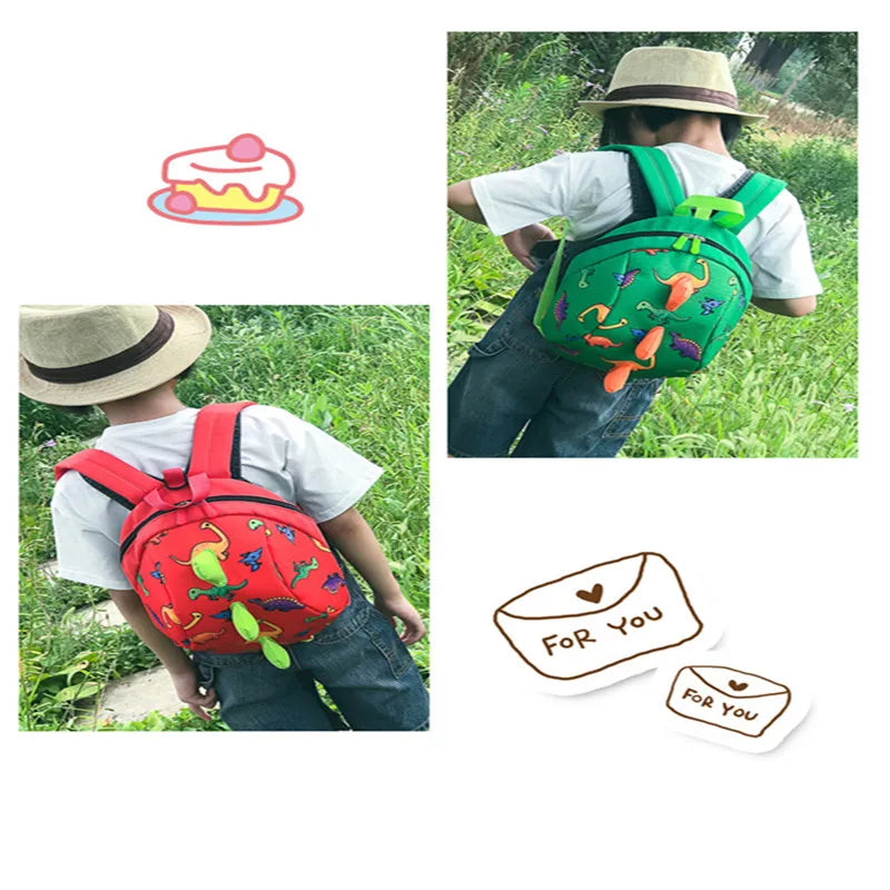 Dinosaur Print Backpack SchoolBag Boys Girls Animal School Bag