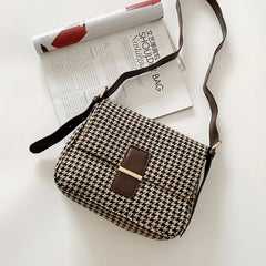 Women Lattice Shoulder Crossbody Bag Portable Clutch Tide