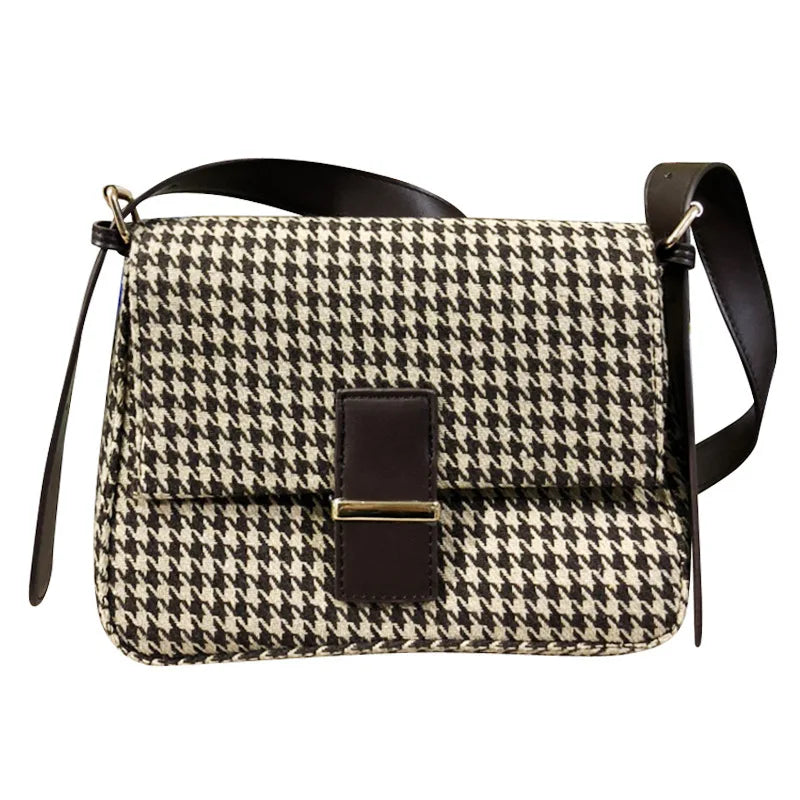 Women Lattice Shoulder Crossbody Bag Portable Clutch Tide