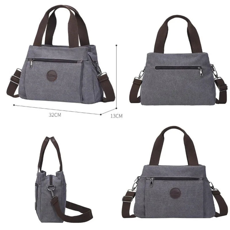 Large Pocket Casual Tote Women's Handbags Shoulder Handbags Canvas Capacity Bags