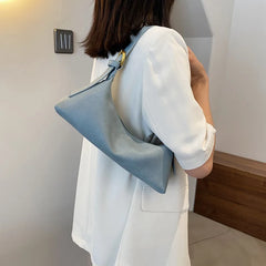 Women Soft PU Leather Axillary Bags Shoulder Bags Brown Crossbody Bags