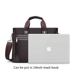 Men's PU Leather Business Briefcase Laptop Shoulder Bag