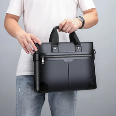 Men's PU Leather Business Briefcase Laptop Shoulder Bag