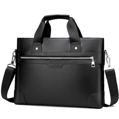 Men's Leather Business Shoulder Bag Laptop Handbag