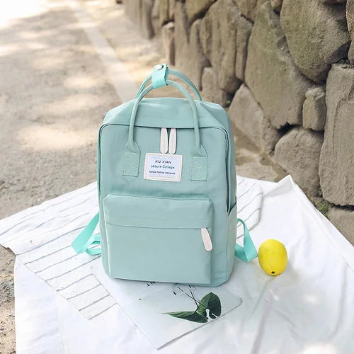 Canvas Women Backpack School Bag for College 15inch Laptop Back Packs
