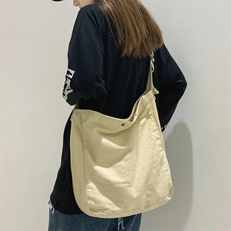 Canvas Crossbody Shoulder Bag Unisex Casual Messenger Bag