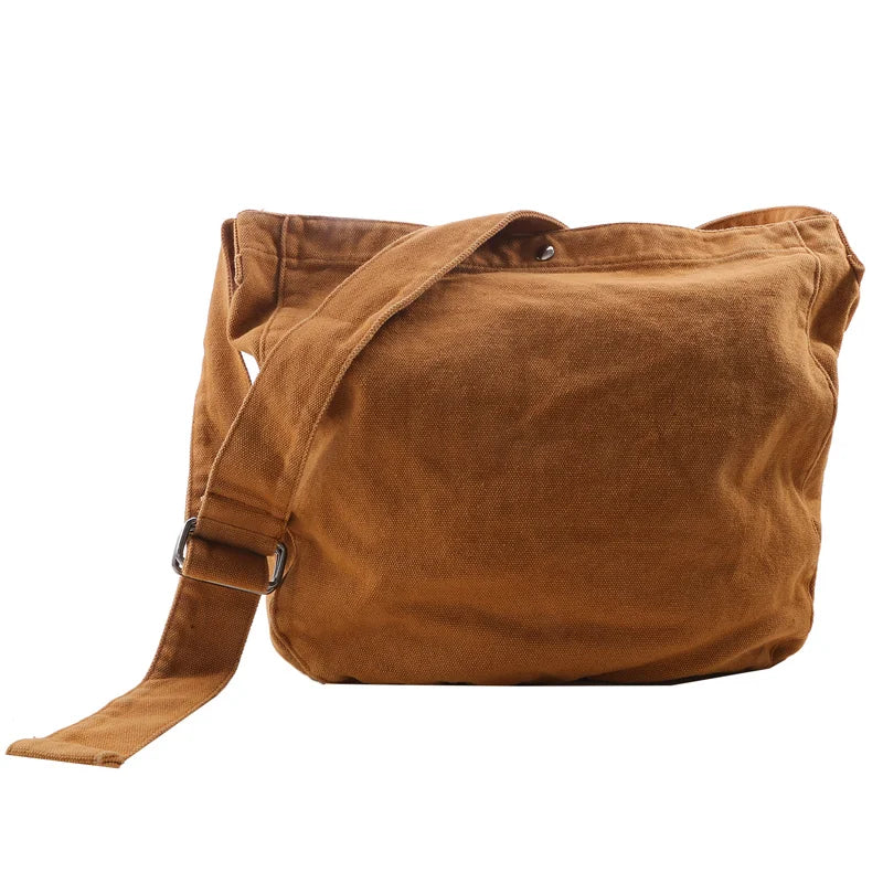 Canvas Shoulder Bags Unisex Solid Crossbody Bags