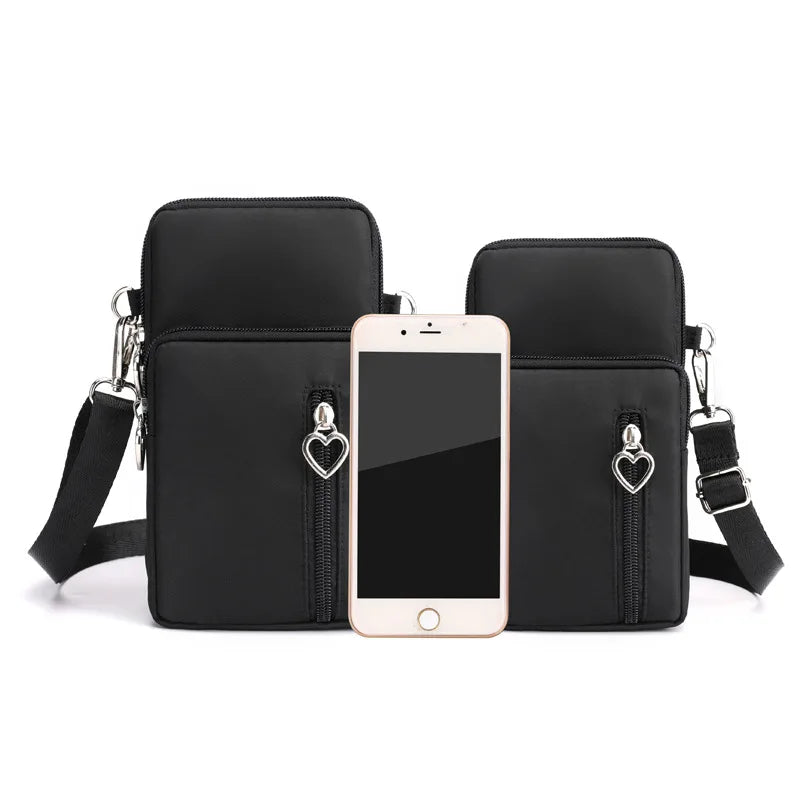 Canvas Handbag Mobile Phone Bag Women's Messenger Bag All-match Mini Small Cross