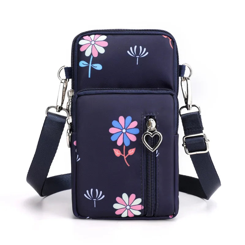Canvas Handbag Mobile Phone Bag Women's Messenger Bag All-match Mini Small Cross