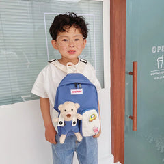 Bear Canvas School Bags For Kids Kindergarten Backpacks Girls Boy