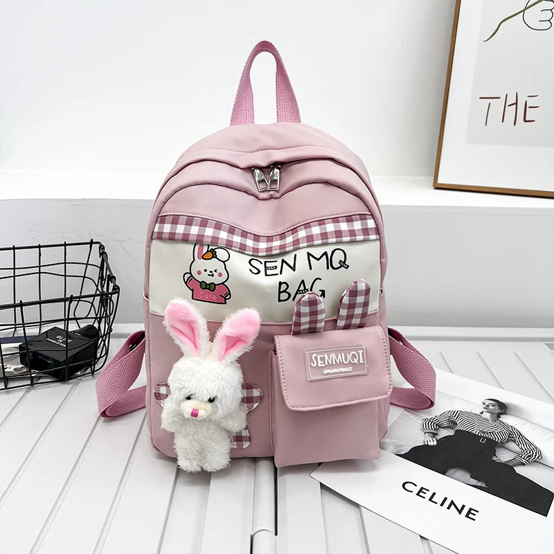 Bear Canvas School Bags for Kids Student SchoolBags