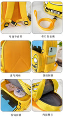 Cartoon Bus Patterns Polyester Children School Bag Waterproof Backpack