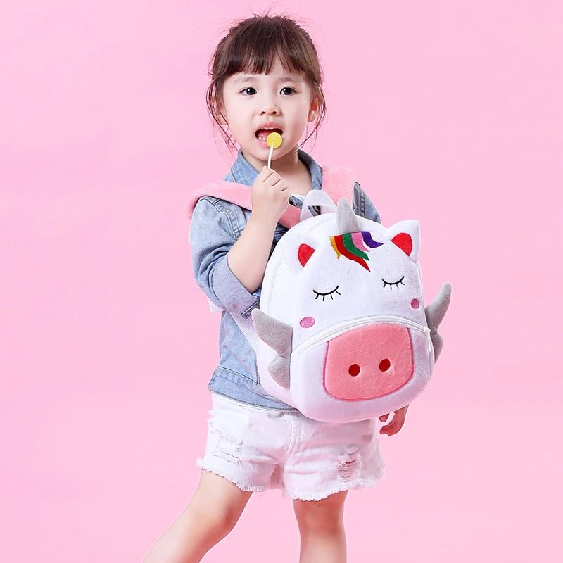 Kids Plush Backpacks Mini Kindergarten Schoolbag Animal Backpack
