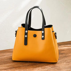 Yellow Leather Crossbody Bag for Women KL717