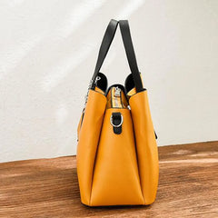 Yellow Leather Crossbody Bag for Women KL717