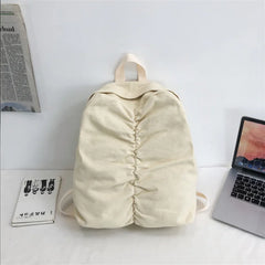Casual Nylon Solid Backpack Bags College Women SchoolBag
