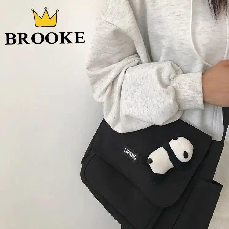 Casual Nylon Letter Canvas Tote Bag Large Capacity Female Shopper Shoulder Bags