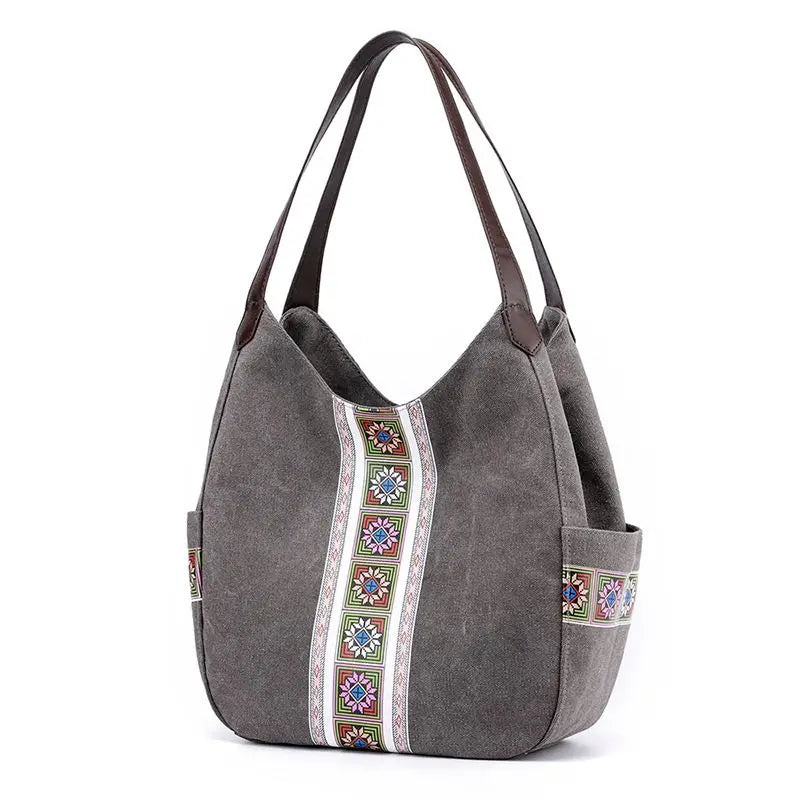 Casual Cotton Tote Vintage Canvas Bag for Women KL831