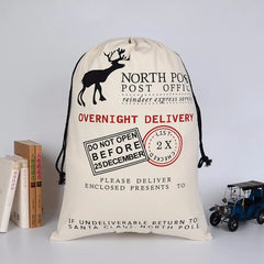 Christmas Gift Bag Decorations Santa Sacks Deer Ornament Candy Bag