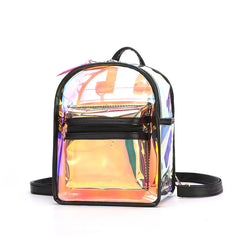 Transparent Mini Backpack for Girls Summer School Travel Bag