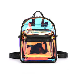 Transparent Mini Backpack for Girls Summer School Travel Bag