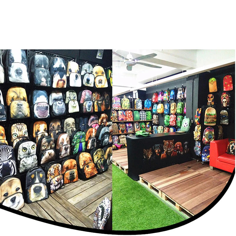 Cool 3D Print Skull Backpack for Teens 16Inch