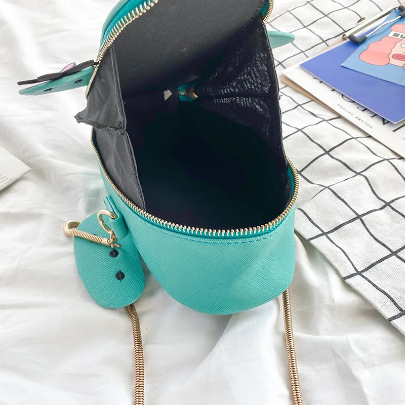 Stylish Cactus Crossbody Bag for Women Small PU Leather Handbag
