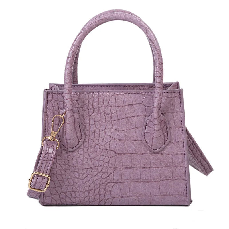 Crocodile Pattern PU Leather Crossbody Bag Chain Shoulder Handbag Mini Purse